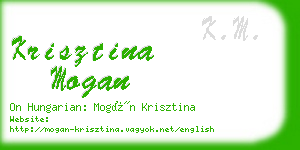 krisztina mogan business card